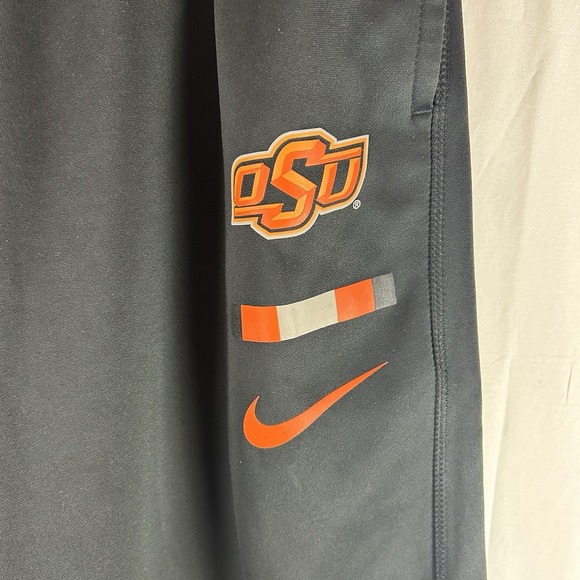 Nike Oklahoma State Cowboys Sweatpants Black Mens 2XL Dri Fit Pockets 865716 - Picture 3 of 13